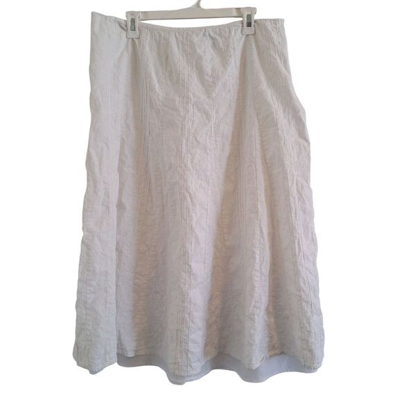Tweeds Women's‎ Beautiful Linen White Embroidered Skirt Plus Size 16 EUC - Picture 1 of 6